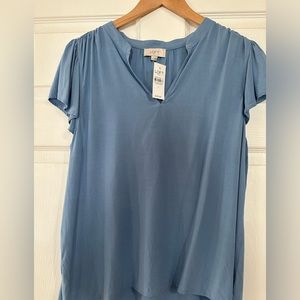 NWT Loft Flutter Sleeve Blouse